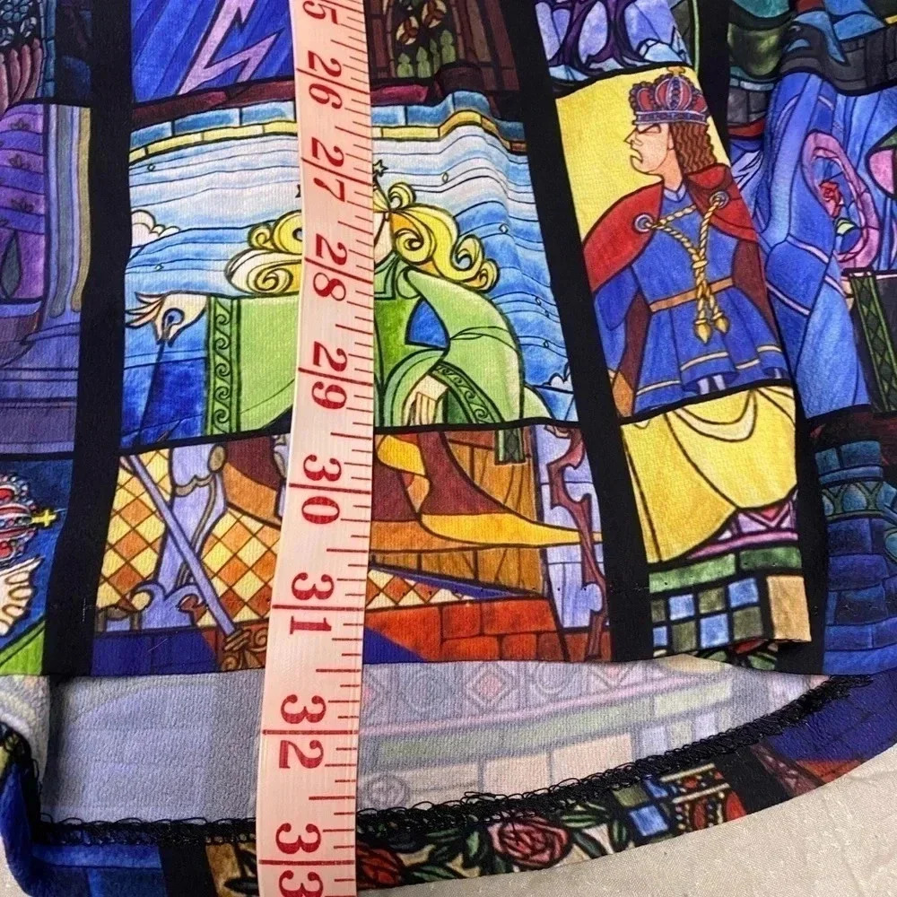 MinkPink Disney Ever After Stained Glass Short Dress Size Small Beauty & Beast - Picture 6 of 7